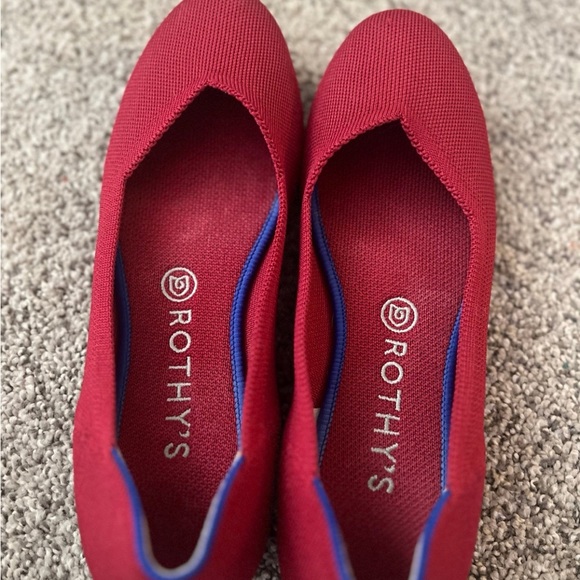 Rothys shoes the flat red sustainable dress shoes size 9 vegan - Picture 5 of 5